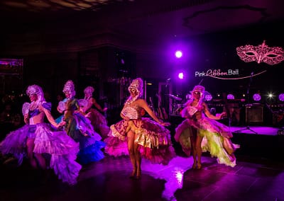 Performers, fire, acrobats & aerialists at a Masquerade Theme Event