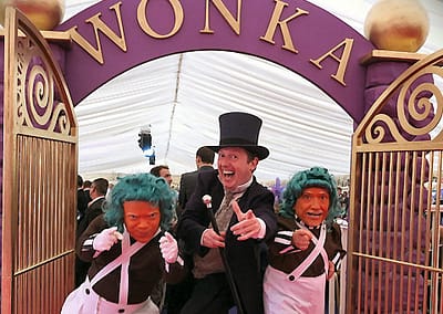 Theming & Entertainment we supplied for a Willy Wonka Theme Ball